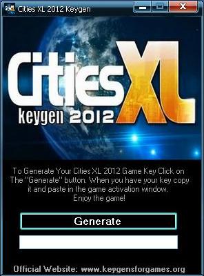 cities xl 2012 activation key